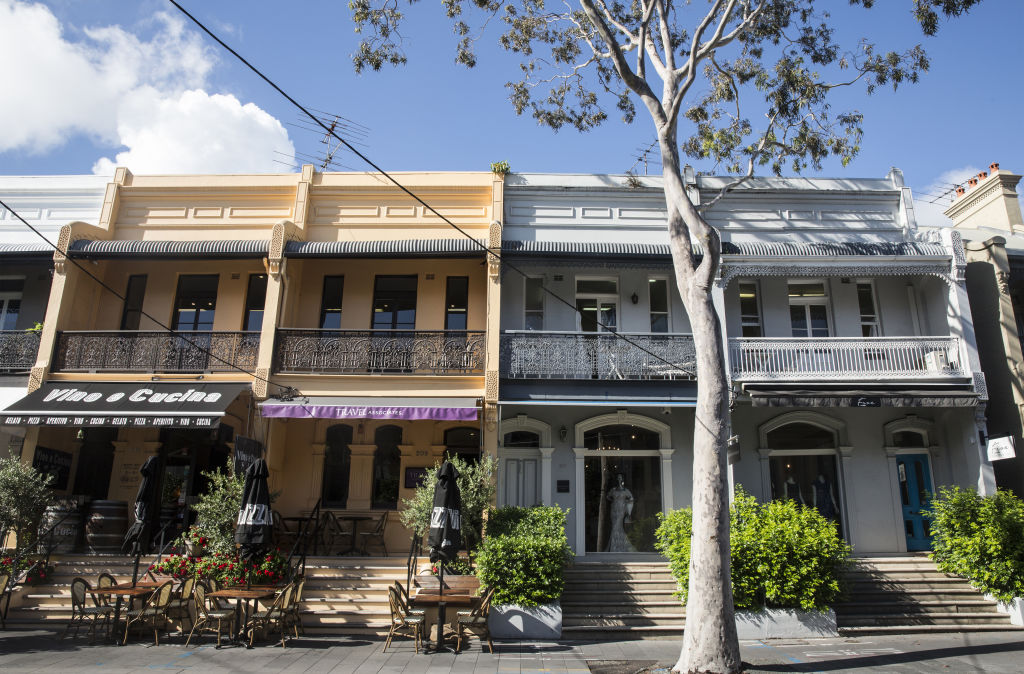 Paddington terrace homes and heritage streetscape in Sydney Eastern Suburbs